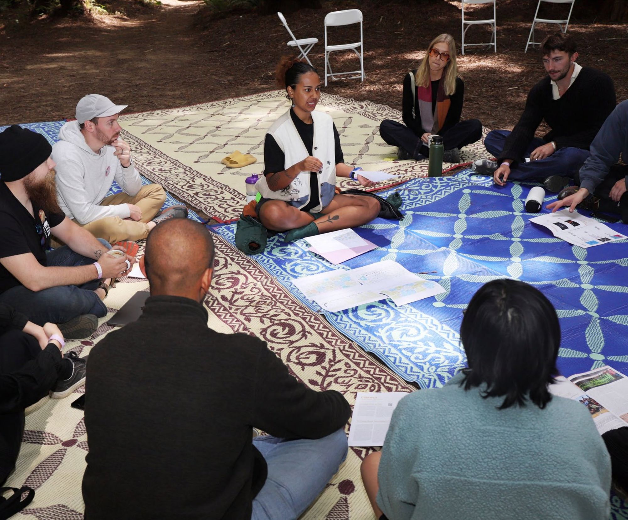 A discussion group at DWeb Camp. 